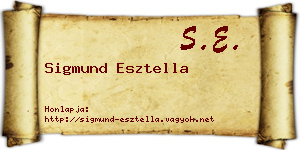 Sigmund Esztella névjegykártya